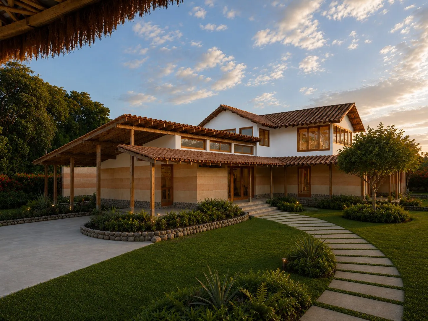 Casa 4 Gatos — obra en guadua