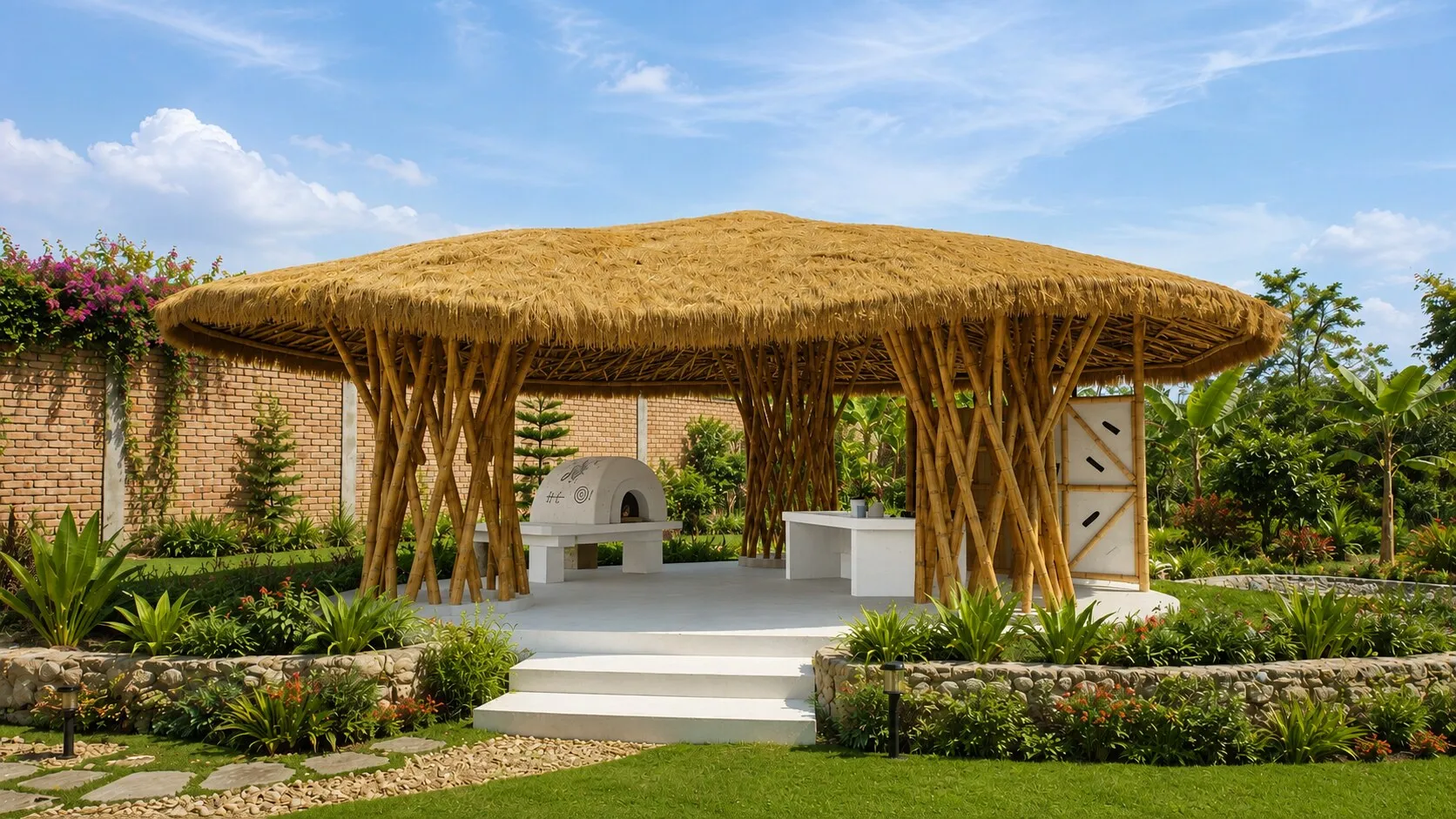 Casa 4 Gatos — obra en guadua